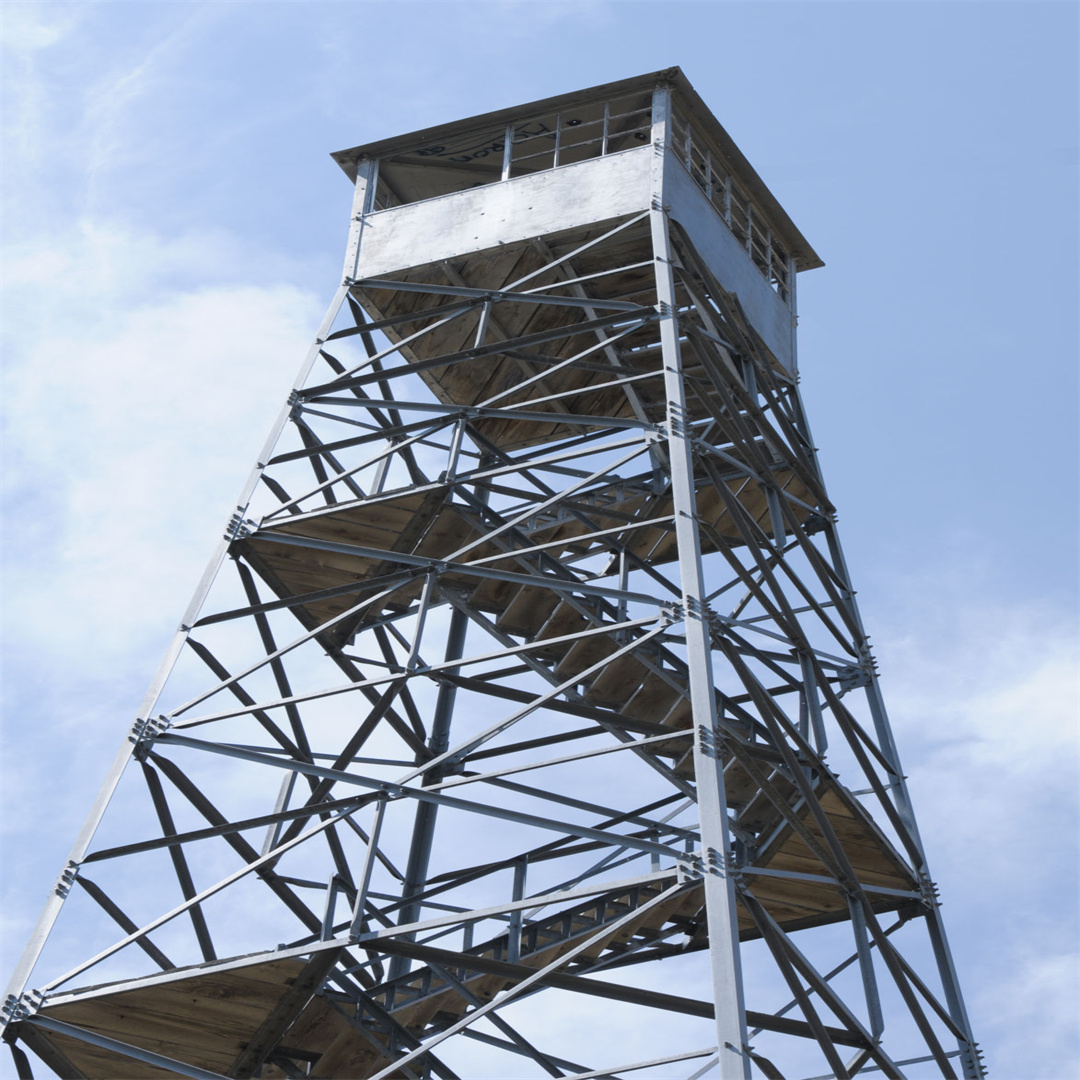 3m 5m 8m 10m 15m Hot-Dip Galvanized Customized Four-Leg Steel Structure Frame Elevated Observation Tower 