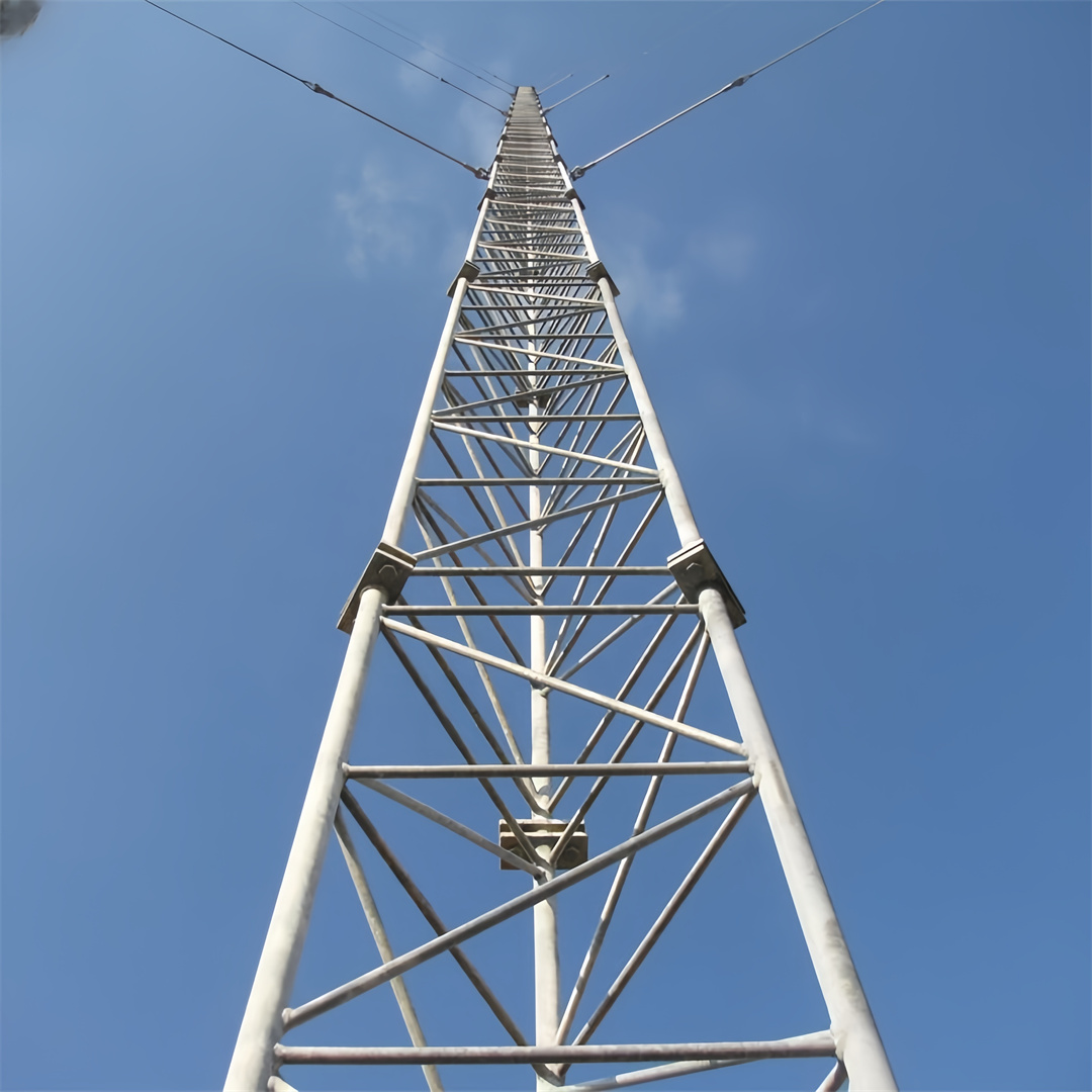 Guyed wire mast steel telecommunication tower