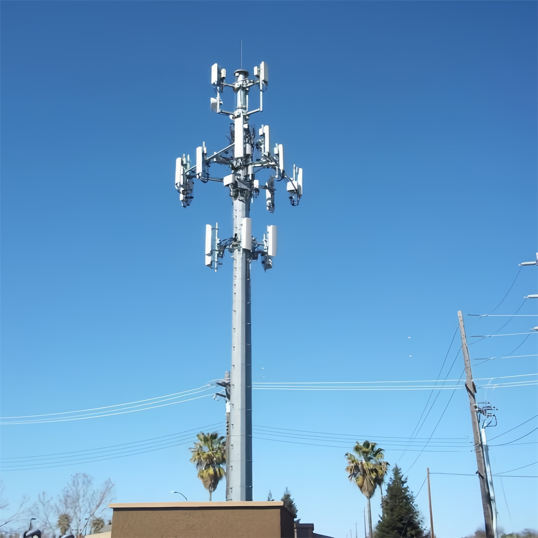 30m telecommunication monopole antenna tower