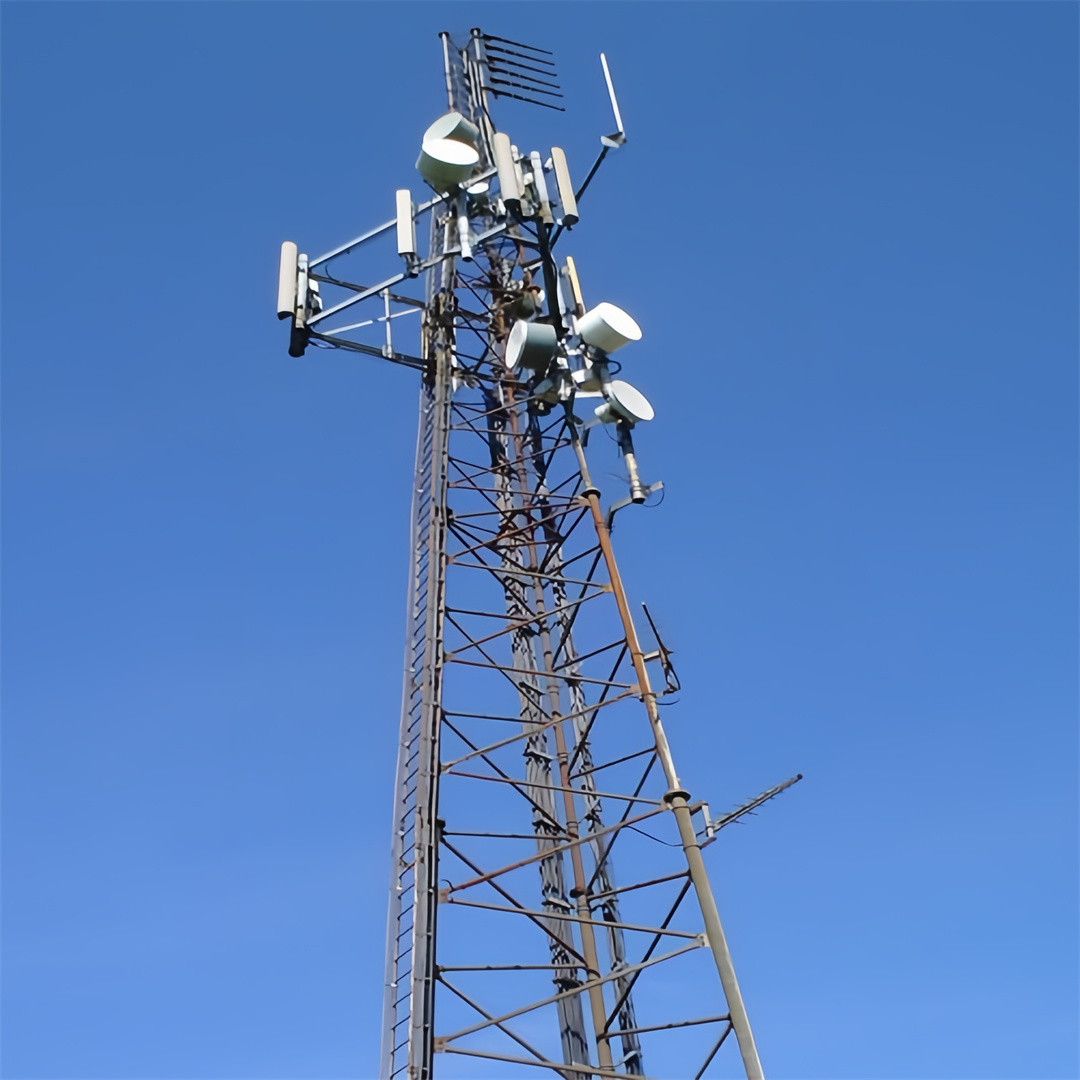 Round Steel Communication Mobile Phone Antenna Tubular Mast 3 Leg Self-Supported Telecom Tower