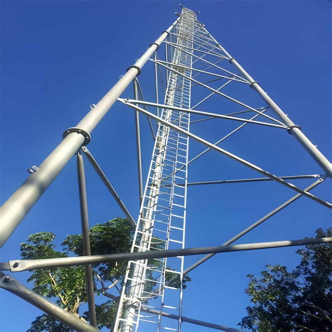 Hot Dip Galvanized Self Supporting 3 Legged Tubular Gsm Telecommunication Antenna Tower